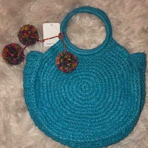 Studio Collection Round Straw Purse